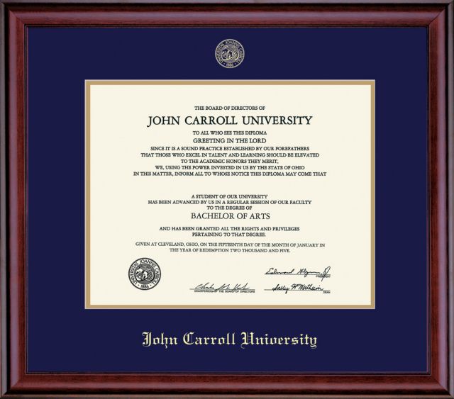 John Carroll University 8.5'' x 11'' Classic Diploma Frame