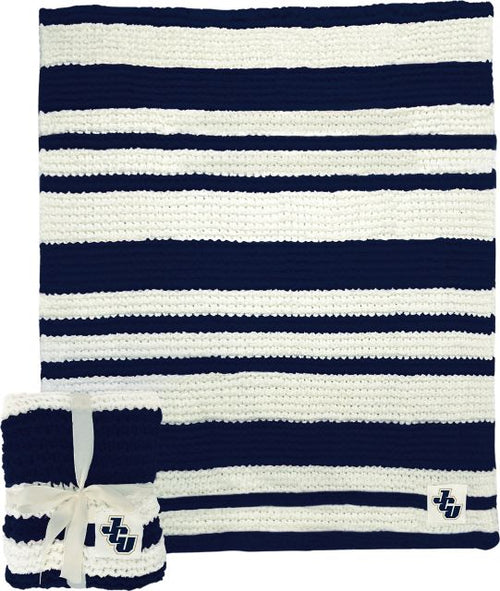 John Carroll University Cable Knit Throw 50x60