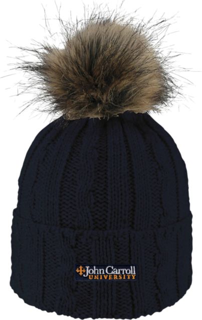 John Carroll University Women's Fur Pom Beanie