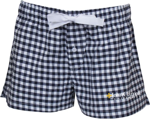John Carroll University Women's Plaid Flannel Short