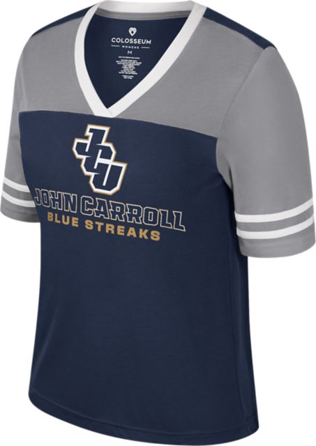 John Carroll University Blue Streaks V-Neck Short Sleeve T-Shirt