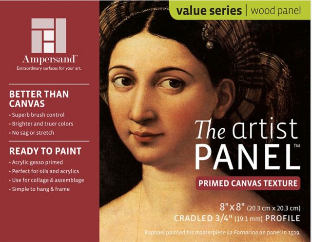 ARTIST PANEL CANVAS TEXTURE 3/4-INCH CRADLED 8X8