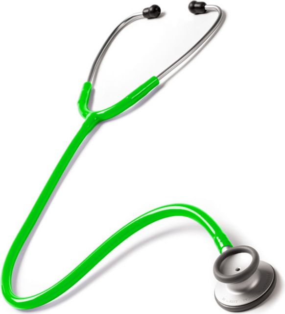 CLINICAL LITE STETHOSCOPE IN CLAMSHELL-NEON GREEN
