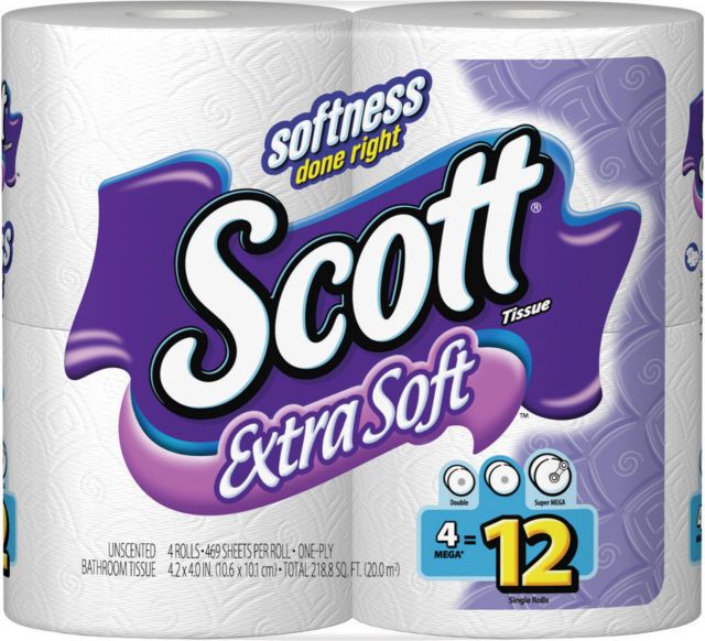 Scott Extra Soft Bathroom Tissues 4ct