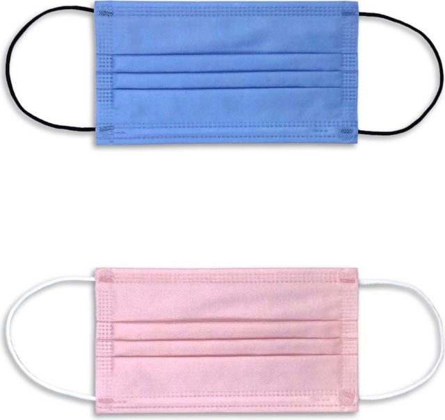 DISPOSABLE MASK SOLID PERIWINKLE 12-PACK AND PINK 12-PACK (24 TOTAL MASKS) - ONLINE ONLY