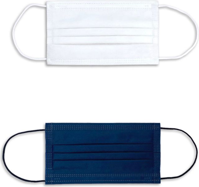 DISPOSABLE MASK SOLID WHITE 12-PACK AND SOLID NAVY 12-PACK (24 TOTAL MASKS) - ONLINE ONLY