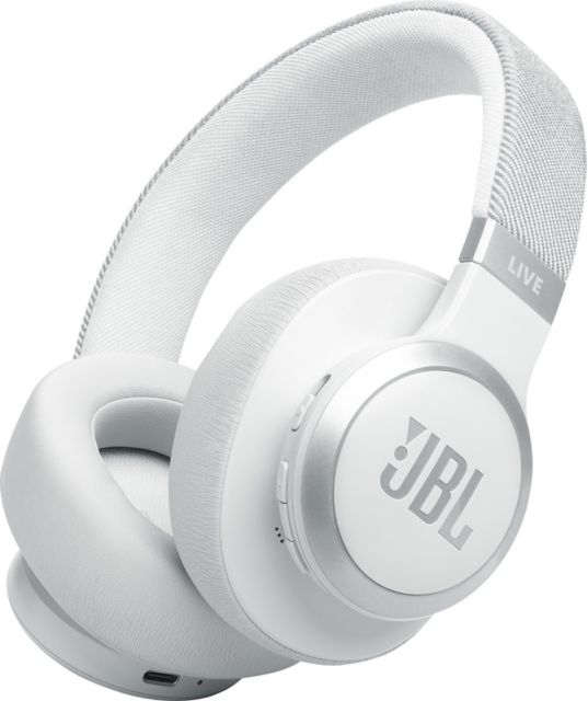JBL Live 770NC Wireless Noise Cancelling Over-Ear Headphones, White