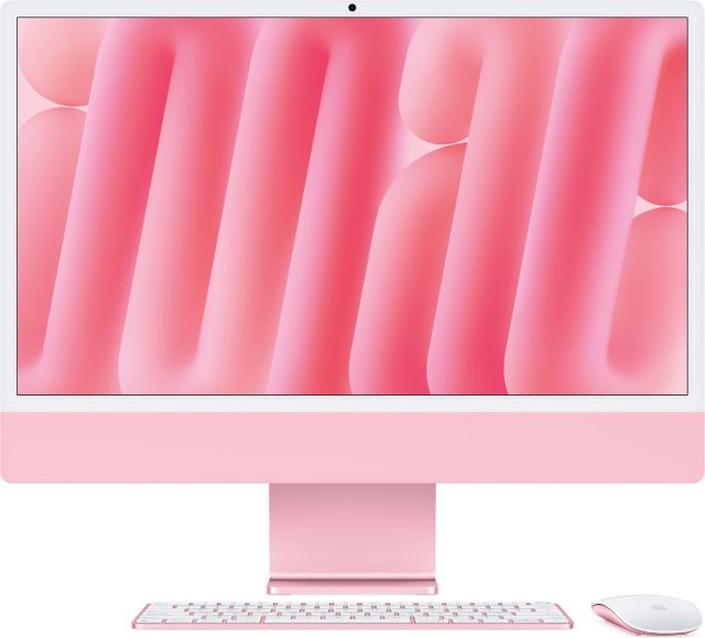 Apple 24-inch iMac with Retina 4.5K display: Apple M4 chip with 10-core CPU and 10-core GPU, 16GB, 256GB SSD - Pink
