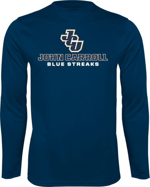 John Carroll Performance Longsleeve Shirt JCU Stacked - ONLINE ONLY