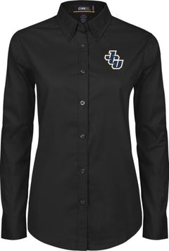 John Carroll Ladies Twill Button Down Long Sleeve JCU - ONLINE ONLY