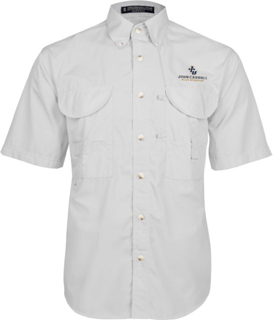 John Carroll Short Sleeve Performance Fishing Shirt JCU Stacked - ONLINE ONLY