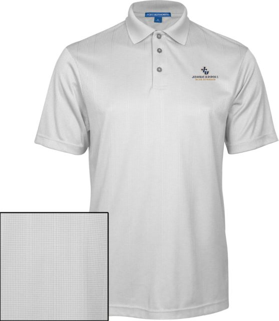 John Carroll Performance Fine Jacquard Polo JCU Stacked - ONLINE ONLY