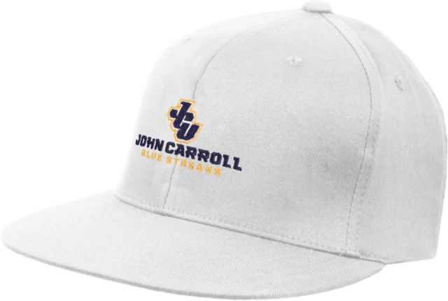 John Carroll OttoFlex Flat Bill Pro Style Hat JCU Stacked - ONLINE ONLY