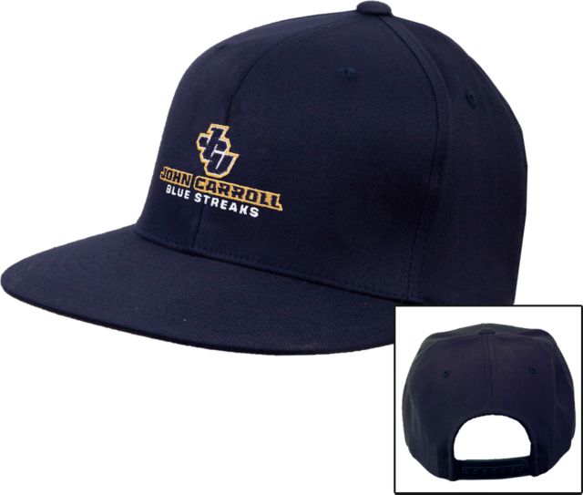 John Carroll Flat Bill Snapback Hat JCU Stacked - ONLINE ONLY