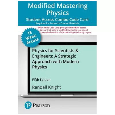 Mastering Physics with Pearson eText (up to 18-weeks) + Print Combo Access Code for Physics for Scientists and Engineers