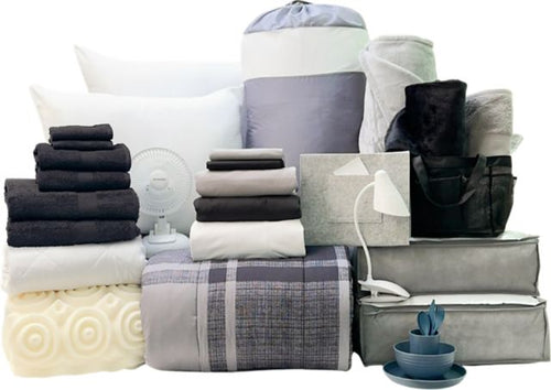 Complete 29pc Twin XL Bundle in Black Plaid - SHIPS 8/1 FOR IN-STORE PICKUP ON FALL MOVE-IN WEEKEND.
